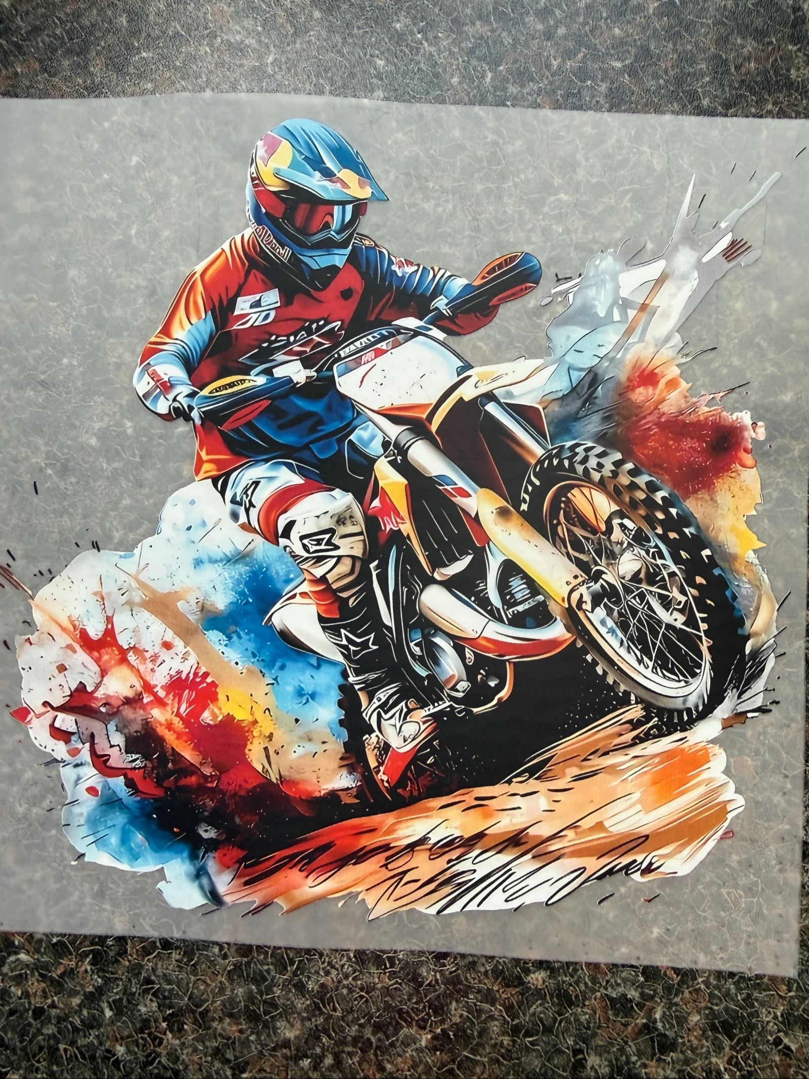 DTF Transfer Motocross Motorcrosser